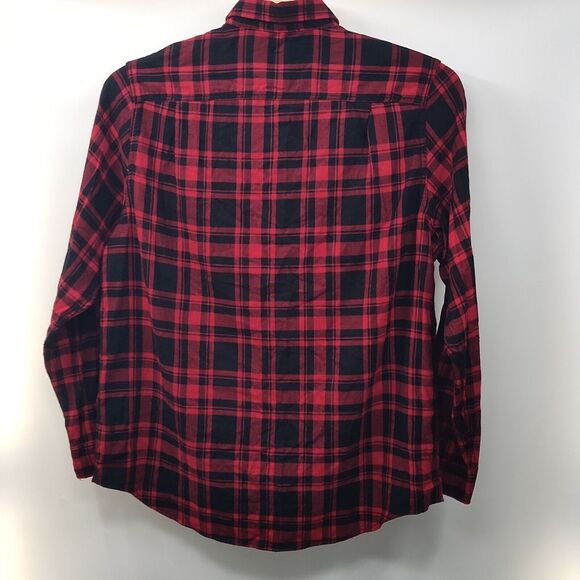 George Button-Down Flannel Shirt Men's 2XLT Red Plaid Check Pockets - Picture 3 of 5